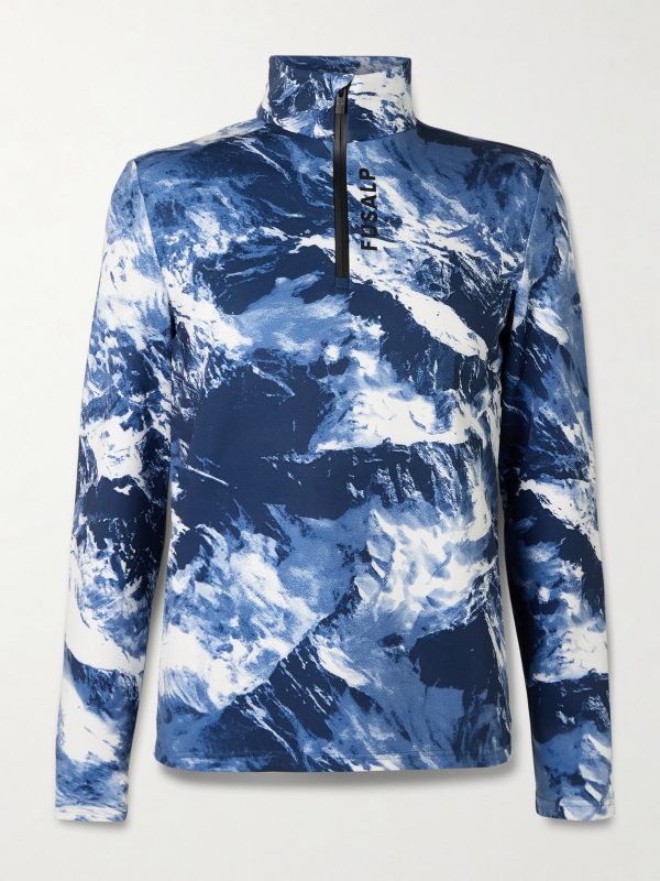 Timothy Printed Half-Zip Ski Base Layer