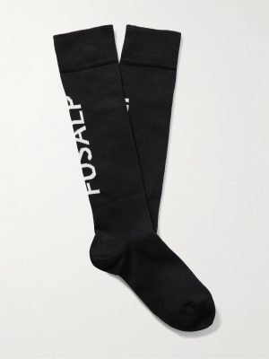 Pop II Logo-Jacquard Ribbed-Knit Ski Socks
