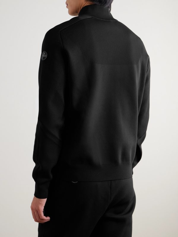 Cyrion Double-Faced Wool-Blend Zip-Up Cardigan - BK Cyrion Double-Faced Wool-Blend Zip-Up Cardigan - BK