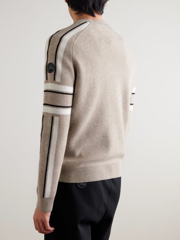 Spectavia Logo-Appliquéd Wool and Cashmere-Blend Jacquard Sweater - BK Spectavia Logo-Appliquéd Wool and Cashmere-Blend Jacquard Sweater - BK