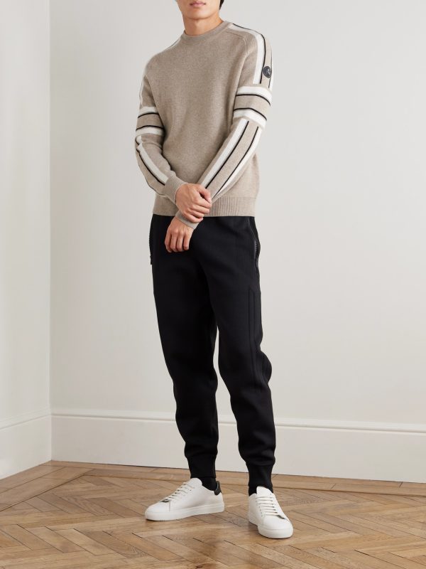 Spectavia Logo-Appliquéd Wool and Cashmere-Blend Jacquard Sweater - OU Spectavia Logo-Appliquéd Wool and Cashmere-Blend Jacquard Sweater - OU