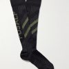 Logo-Jacquard Tech-Mesh Ski Socks