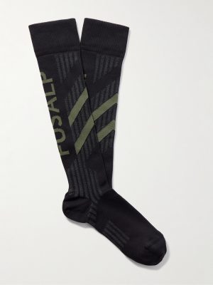 Logo-Jacquard Tech-Mesh Ski Socks Logo-Jacquard Tech-Mesh Ski Socks