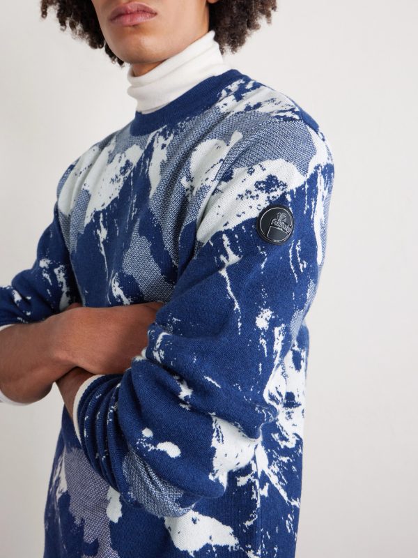 Mountain Logo-Appliquéd Merino Wool-Jacquard Sweater - CU Mountain Logo-Appliquéd Merino Wool-Jacquard Sweater - CU