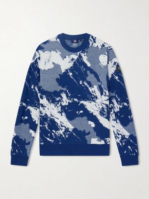Mountain Logo-Appliquéd Merino Wool-Jacquard Sweater Mountain Logo-Appliquéd Merino Wool-Jacquard Sweater