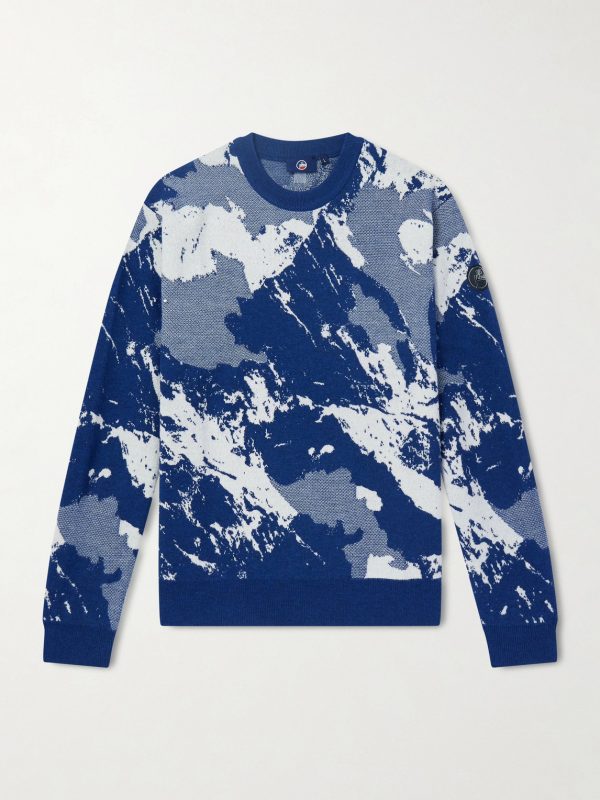 Mountain Logo-Appliquéd Merino Wool-Jacquard Sweater Mountain Logo-Appliquéd Merino Wool-Jacquard Sweater