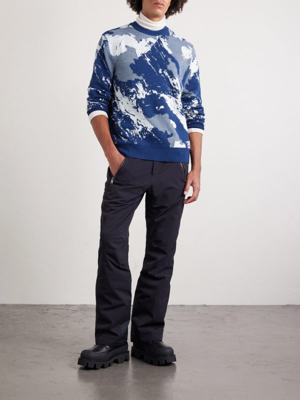 Mountain Logo-Appliquéd Merino Wool-Jacquard Sweater - OU Mountain Logo-Appliquéd Merino Wool-Jacquard Sweater - OU