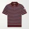 Logo-Appliquéd Striped Cotton Polo Shirt Logo-Appliquéd Striped Cotton Polo Shirt