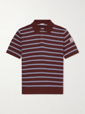 Logo-Appliquéd Striped Cotton Polo Shirt