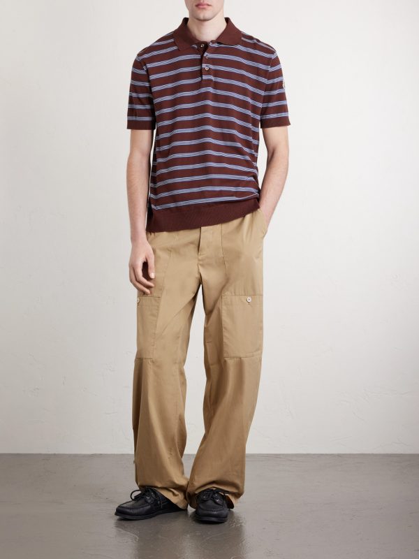 Logo-Appliquéd Striped Cotton Polo Shirt - OU Logo-Appliquéd Striped Cotton Polo Shirt - OU