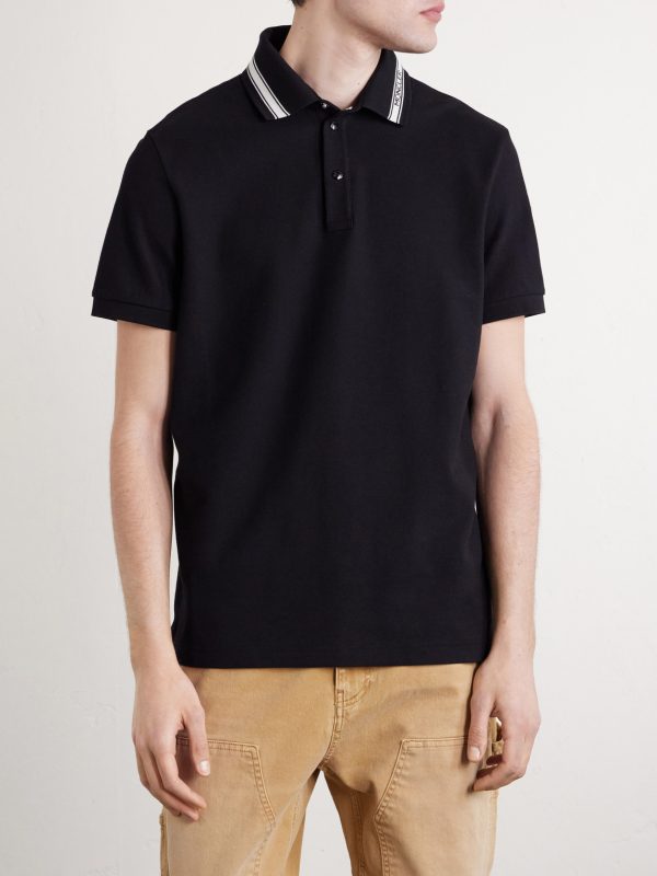 Logo-Appliquéd Honeycomb-Knit Cotton Polo Shirt - FR Logo-Appliquéd Honeycomb-Knit Cotton Polo Shirt - FR