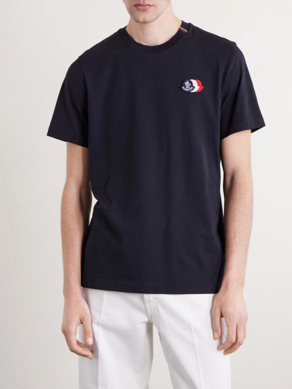 Logo-Appliquéd Cotton-Jersey T-Shirt - FR
