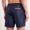 Slim-Fit Mid-Length Logo-Appliquéd Swim Shorts - BK Slim-Fit Mid-Length Logo-Appliquéd Swim Shorts - BK
