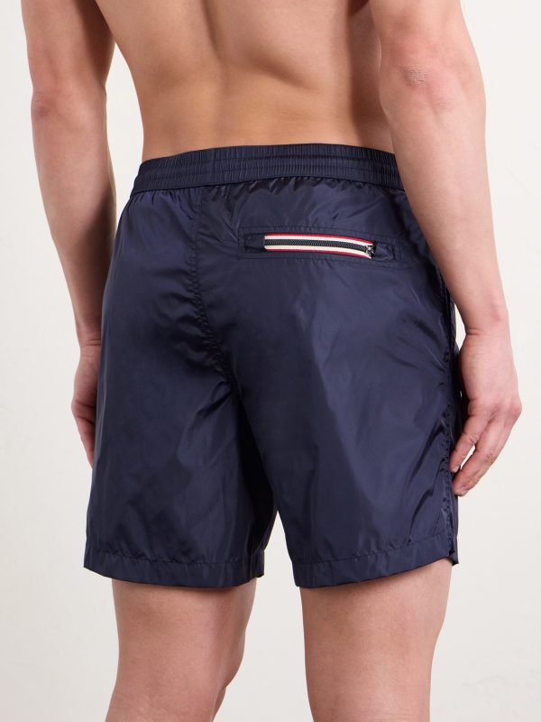 Slim-Fit Mid-Length Logo-Appliquéd Swim Shorts - BK Slim-Fit Mid-Length Logo-Appliquéd Swim Shorts - BK