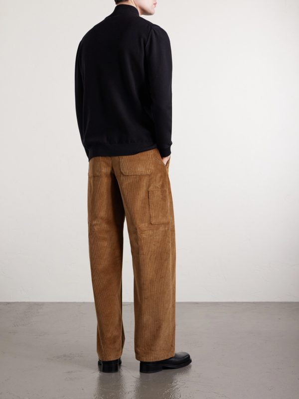 Logo-Appliquéd Cotton Zip-Up Cardigan - BK Logo-Appliquéd Cotton Zip-Up Cardigan - BK