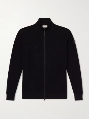 Logo-Appliquéd Cotton Zip-Up Cardigan Logo-Appliquéd Cotton Zip-Up Cardigan