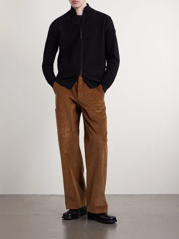 Logo-Appliquéd Cotton Zip-Up Cardigan - OU Logo-Appliquéd Cotton Zip-Up Cardigan - OU