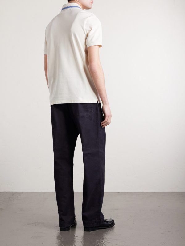 Logo-Appliquéd Honeycomb-Knit Cotton Polo Shirt - BK Logo-Appliquéd Honeycomb-Knit Cotton Polo Shirt - BK