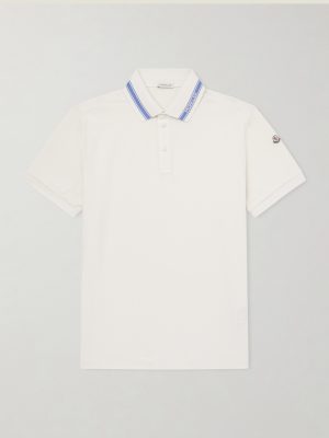 Logo-Appliquéd Honeycomb-Knit Cotton Polo Shirt Logo-Appliquéd Honeycomb-Knit Cotton Polo Shirt