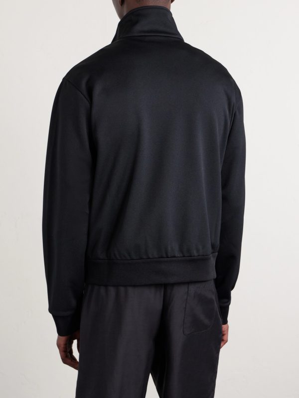 Logo-Appliquéd Zip-Up Jersey Cardigan - BK Logo-Appliquéd Zip-Up Jersey Cardigan - BK