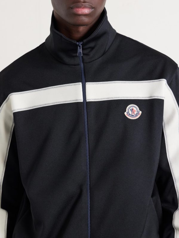 Logo-Appliquéd Zip-Up Jersey Cardigan - CU Logo-Appliquéd Zip-Up Jersey Cardigan - CU