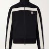 Logo-Appliquéd Zip-Up Jersey Cardigan Logo-Appliquéd Zip-Up Jersey Cardigan