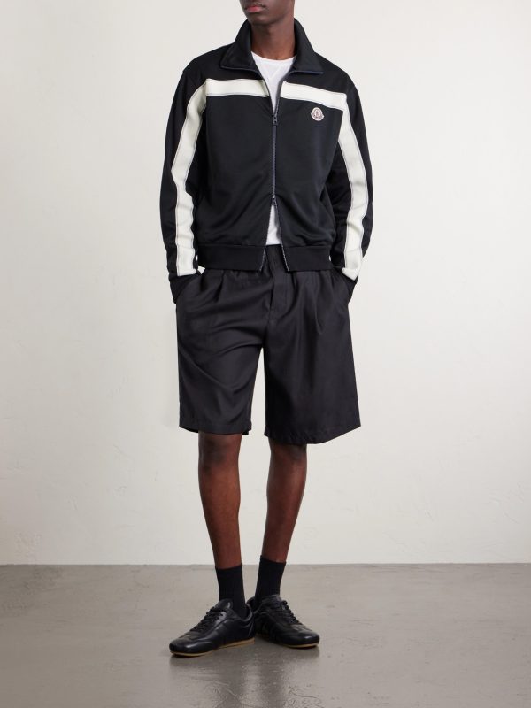 Logo-Appliquéd Zip-Up Jersey Cardigan - OU Logo-Appliquéd Zip-Up Jersey Cardigan - OU