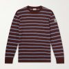 Logo-Appliquéd Striped Cotton Sweatshirt