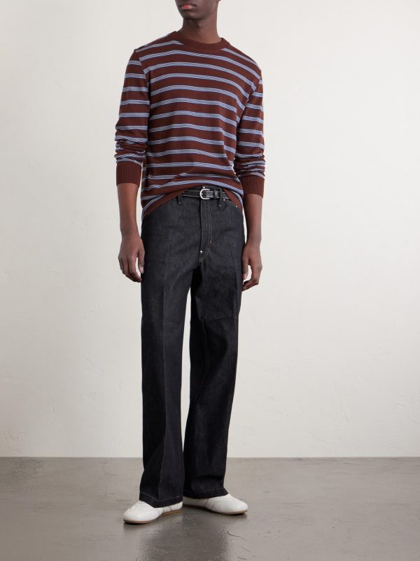 Logo-Appliquéd Striped Cotton Sweatshirt - OU