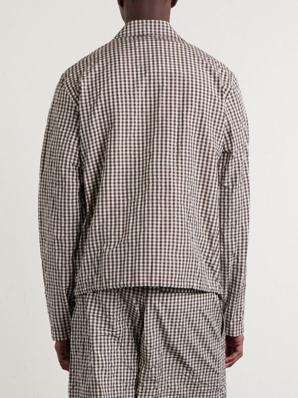 Checked Cotton-Blend Jacket - BK Checked Cotton-Blend Jacket - BK