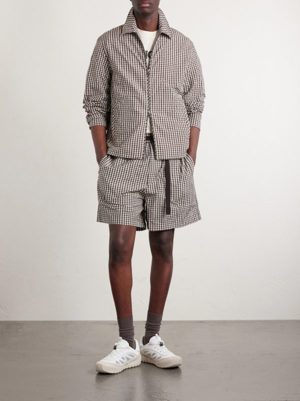 Checked Cotton-Blend Jacket - OU Checked Cotton-Blend Jacket - OU