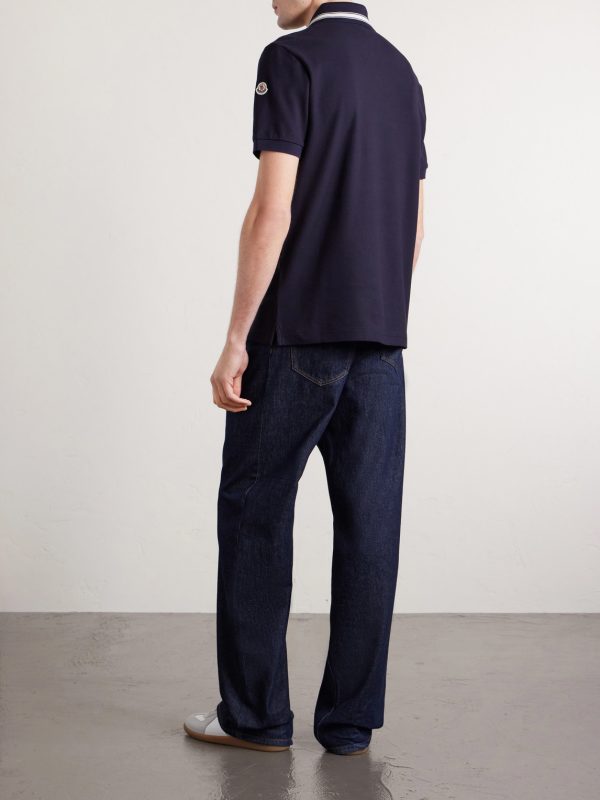 Logo-Appliquéd Honeycomb-Knit Cotton Polo Shirt - BK Logo-Appliquéd Honeycomb-Knit Cotton Polo Shirt - BK