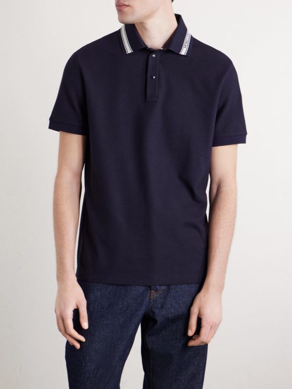 Logo-Appliquéd Honeycomb-Knit Cotton Polo Shirt - FR Logo-Appliquéd Honeycomb-Knit Cotton Polo Shirt - FR