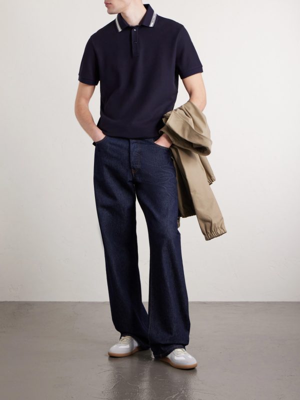 Logo-Appliquéd Honeycomb-Knit Cotton Polo Shirt - OU Logo-Appliquéd Honeycomb-Knit Cotton Polo Shirt - OU