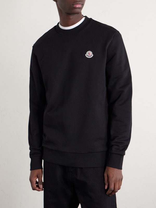 Logo-Appliquéd Cotton-Jersey Sweatshirt - FR Logo-Appliquéd Cotton-Jersey Sweatshirt - FR