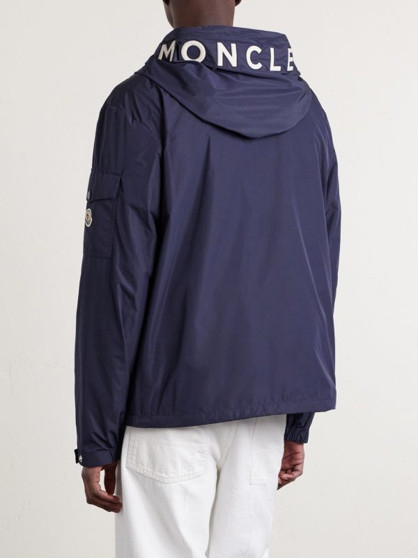 Sassiere Logo-Appliquéd Shell Hooded Jacket - BK Sassiere Logo-Appliquéd Shell Hooded Jacket - BK