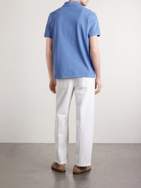 Logo-Appliquéd Cotton-Piqué Polo Shirt - BK