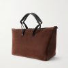 Carlo Leather-Trimmed Suede Weekend Bag - BK