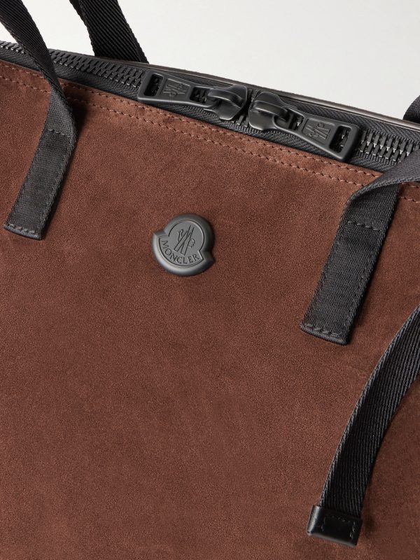 Carlo Leather-Trimmed Suede Weekend Bag - CU
