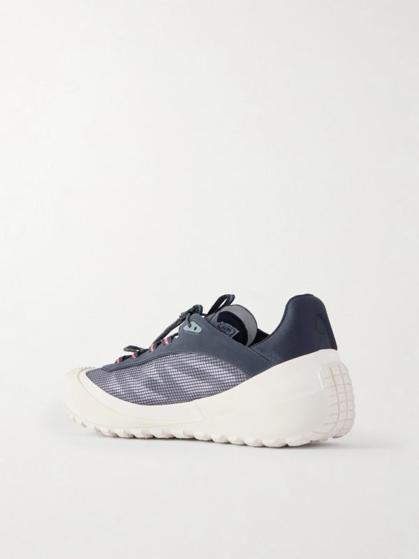 Trailgrip LP Leather-Trimmed Mesh Sneakers - BK