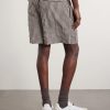 Straight-Leg Belted Checked Cotton-Blend Shorts - BK Straight-Leg Belted Checked Cotton-Blend Shorts - BK