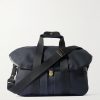 Musette Business Leather and Webbing-Trimmed Canvas Weekend Bag Musette Business Leather and Webbing-Trimmed Canvas Weekend Bag