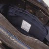 Zeppo Duo Full-Grain Leather-Trimmed Suede Briefcase - E1 Zeppo Duo Full-Grain Leather-Trimmed Suede Briefcase - E1