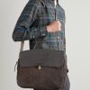 Zeppo Duo Full-Grain Leather-Trimmed Suede Briefcase - E2 Zeppo Duo Full-Grain Leather-Trimmed Suede Briefcase - E2