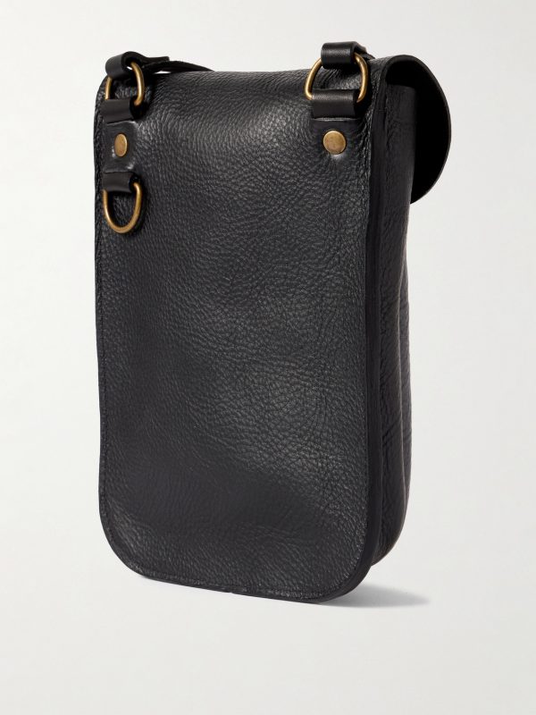 Cartel Cartouchière Full-Grain Leather Messenger Bag - BK