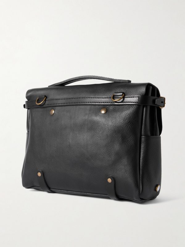 Éclair Full-Grain Leather Messenger Bag - BK