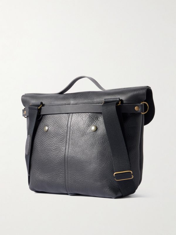Lucien Full-Grain Leather Messenger Bag - BK