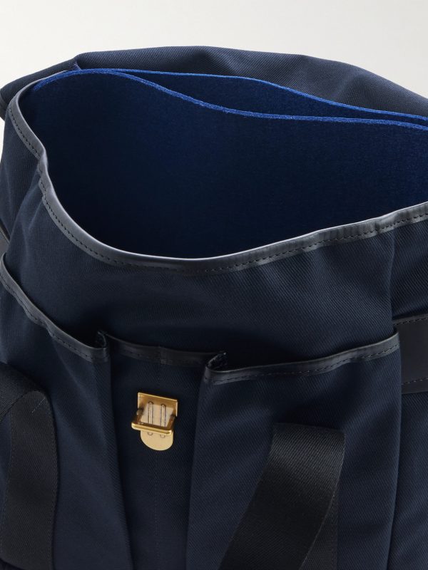Chiloé Leather-Trimmed Waxed Cotton-Canvas Backpack - E1 Chiloé Leather-Trimmed Waxed Cotton-Canvas Backpack - E1