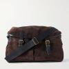 Fisherman's Musette Leather-Trimmed Suede Messenger Bag Fisherman's Musette Leather-Trimmed Suede Messenger Bag