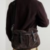 Fisherman's Musette Leather-Trimmed Suede Messenger Bag - OU Fisherman's Musette Leather-Trimmed Suede Messenger Bag - OU